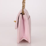 Chanel 1991 Baby Pink Lambskin Mini Square Flap 24K GP - FashioNica