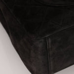 Chanel 1991 Black Suede XL Turnlock Jumbo Classic Flap 24K GP - FashioNica