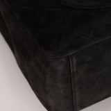 Chanel 1991 Black Suede XL Turnlock Jumbo Classic Flap 24K GP - FashioNica