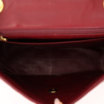 Chanel 1991 Bordeaux Lambskin XL Logo Turnlock Square Flap - FashioNica