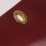 Chanel 1991 Bordeaux Lambskin XL Logo Turnlock Square Flap - FashioNica