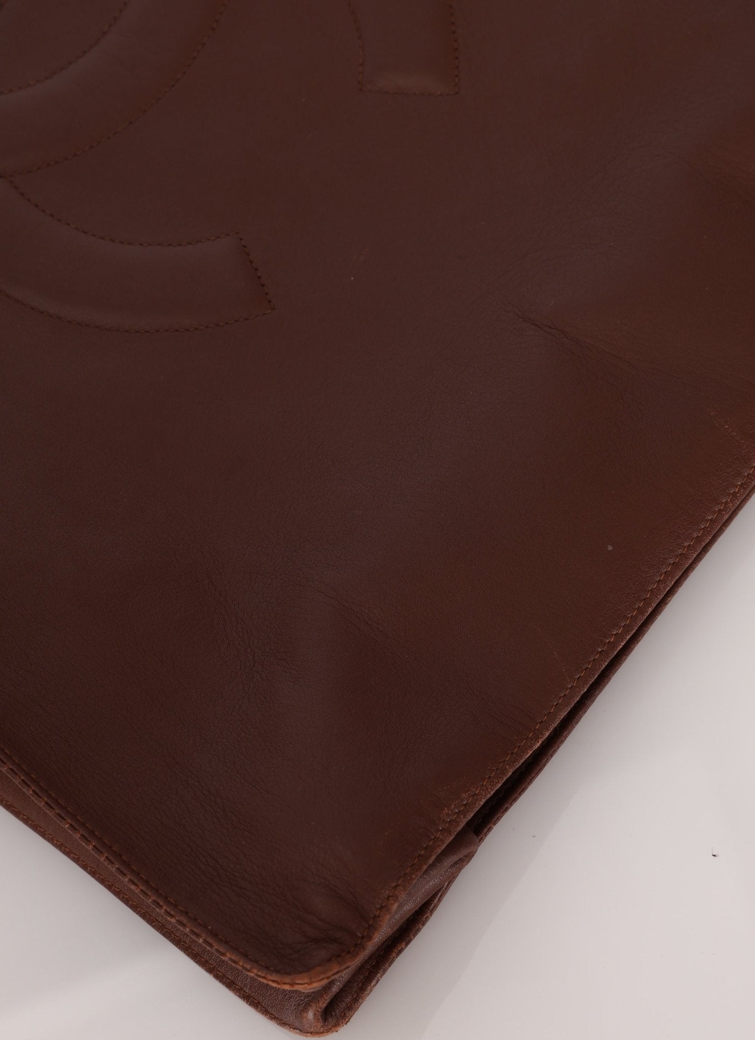 Chanel 1991 Calfskin Chocolate Chunky Chain Tote - FashioNica