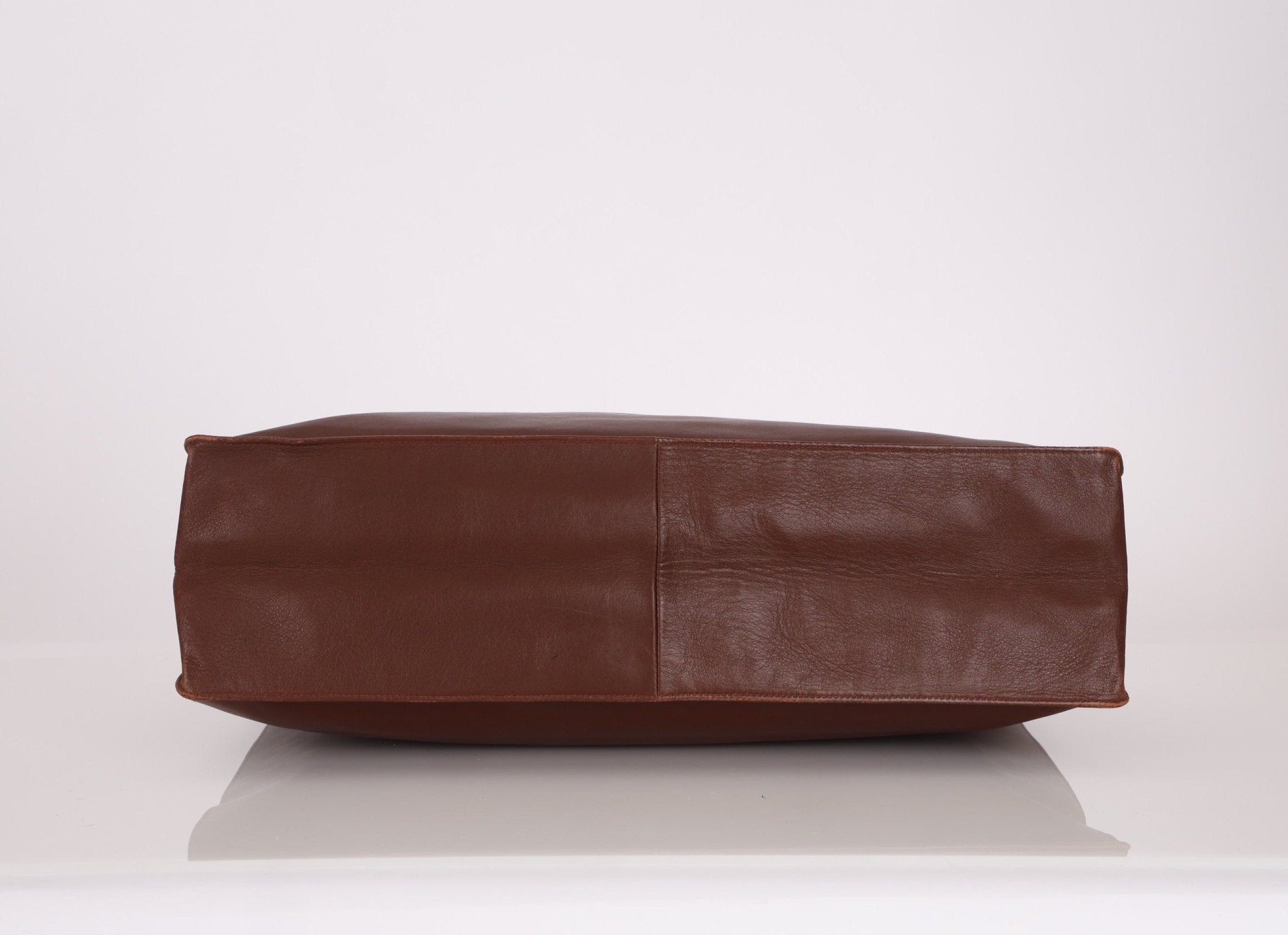 Chanel 1991 Calfskin Chocolate Chunky Chain Tote - FashioNica