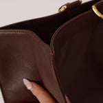 Chanel 1991 Calfskin Chocolate Chunky Chain Tote - FashioNica