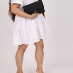 Chanel 1991 Grosgrain Chain Turnlock Single Flap 24k GP - FashioNica