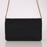 Chanel 1991 Grosgrain Chain Turnlock Single Flap 24k GP - FashioNica