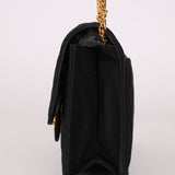 Chanel 1991 Grosgrain Chain Turnlock Single Flap 24k GP - FashioNica