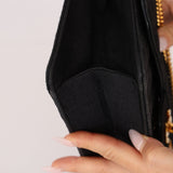 Chanel 1991 Grosgrain Chain Turnlock Single Flap 24k GP - FashioNica