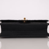 Chanel 1991 Grosgrain Chain Turnlock Single Flap 24k GP - FashioNica