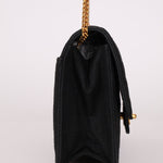 Chanel 1991 Grosgrain Chain Turnlock Single Flap 24k GP - FashioNica