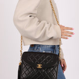 Chanel 1991 Lambskin Diana Bijoux Camera Bag 24K GP - FashioNica