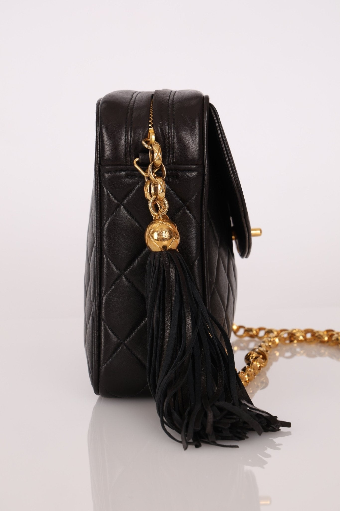 Chanel 1991 Lambskin Diana Bijoux Camera Bag 24K GP - FashioNica