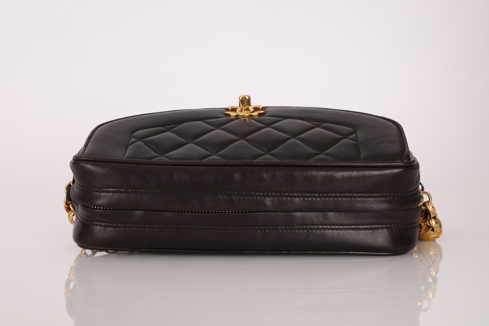 Chanel 1991 Lambskin Diana Bijoux Camera Bag 24K GP - FashioNica