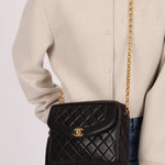 Chanel 1991 Lambskin Diana Bijoux Camera Bag 24K GP - FashioNica