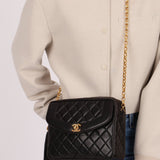 Chanel 1991 Lambskin Diana Bijoux Camera Bag 24K GP - FashioNica