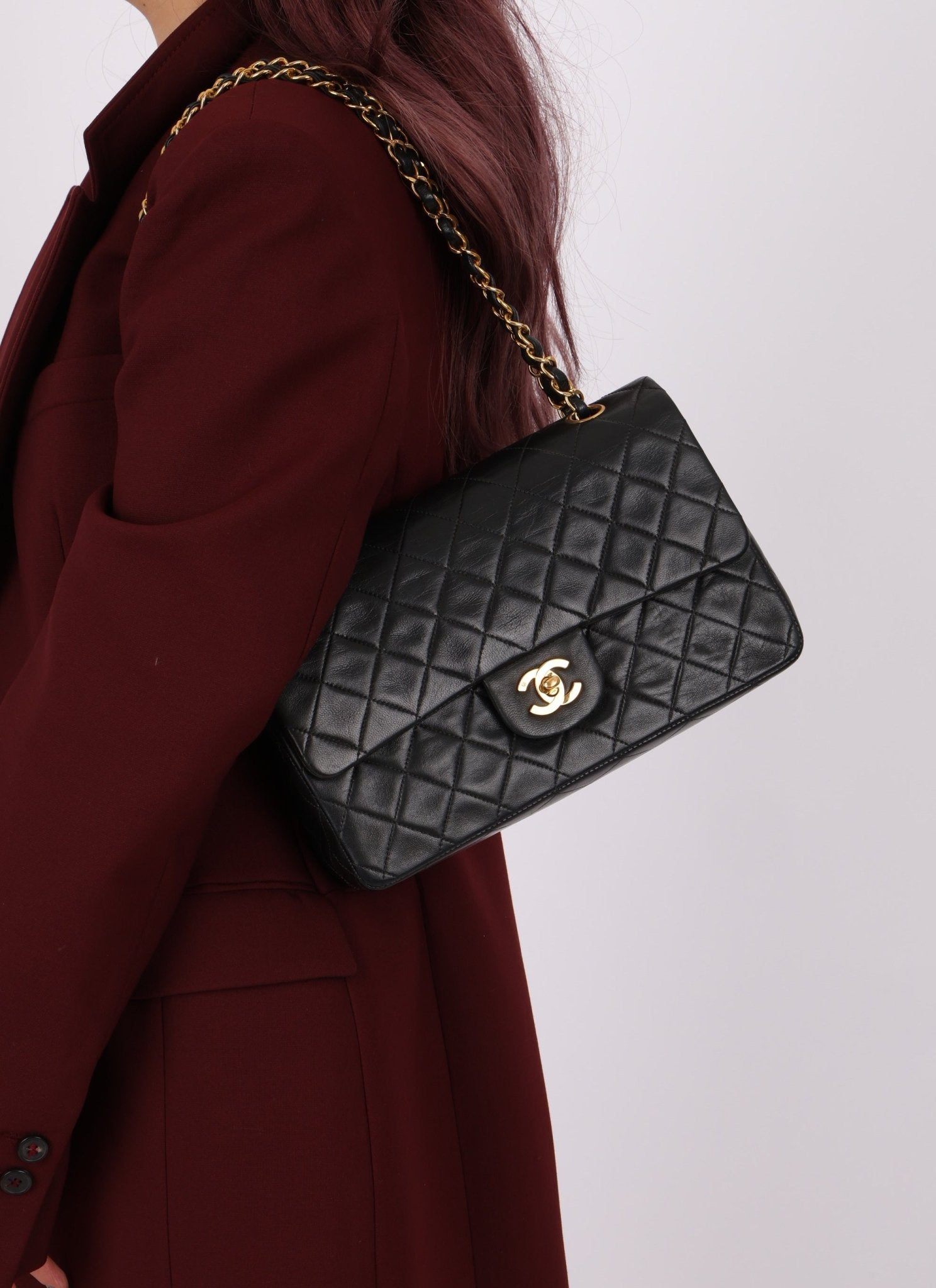 Chanel 1991 Lambskin Medium Double Flap - FashioNica