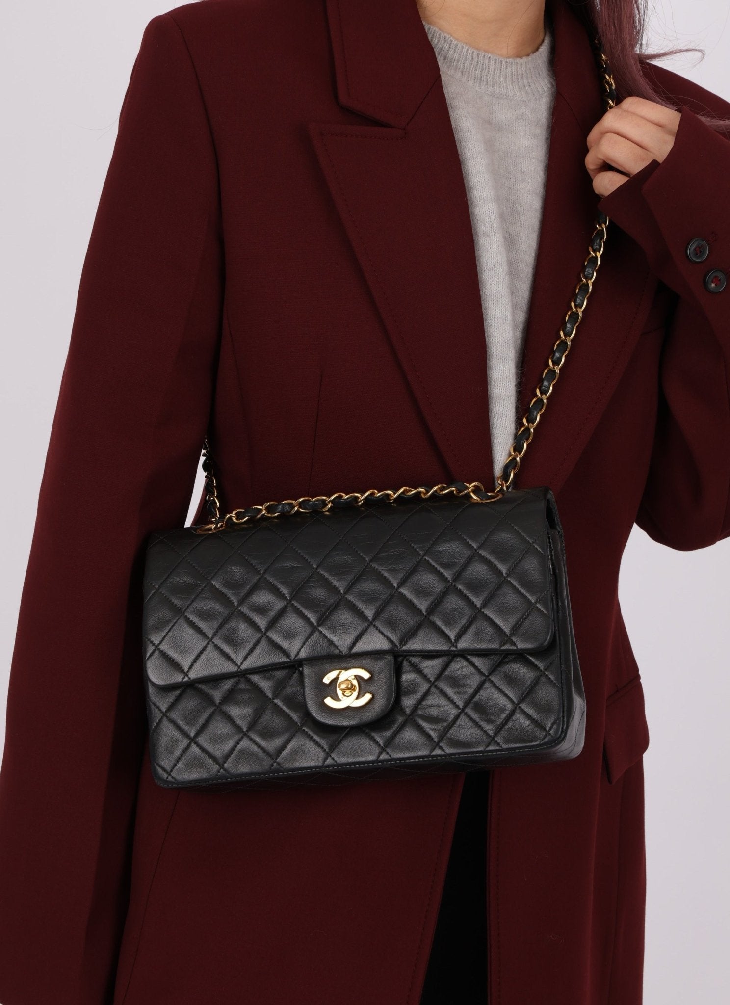 Chanel 1991 Lambskin Medium Double Flap - FashioNica