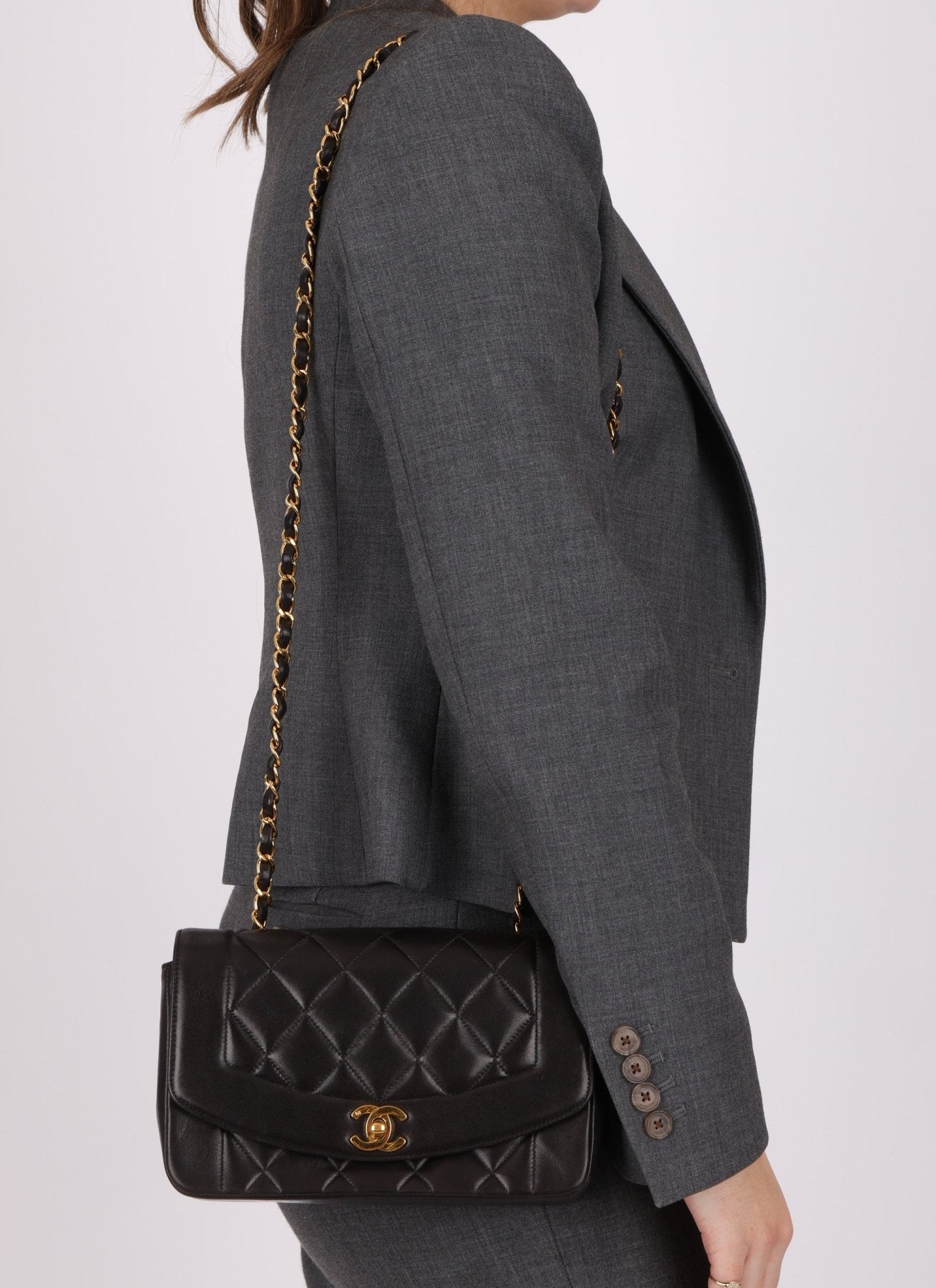 Chanel 1991 Lambskin Small Diana - FashioNica