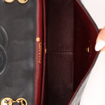 Chanel 1991 Lambskin Turnlock Single Flap 24k GP - FashioNica