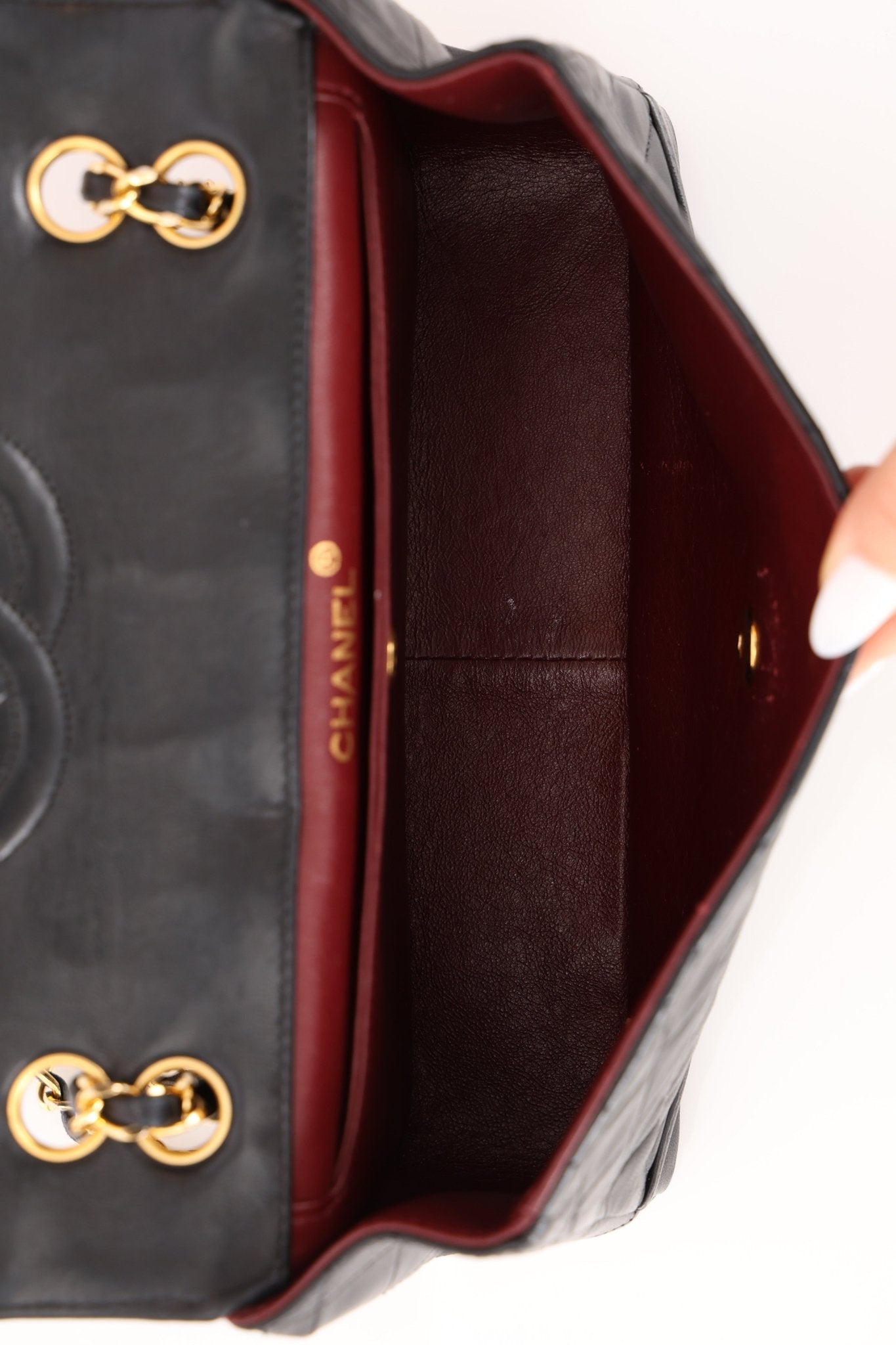 Chanel 1991 Lambskin Turnlock Single Flap 24k GP - FashioNica