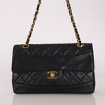 Chanel 1991 Lambskin Turnlock Single Flap 24k GP - FashioNica