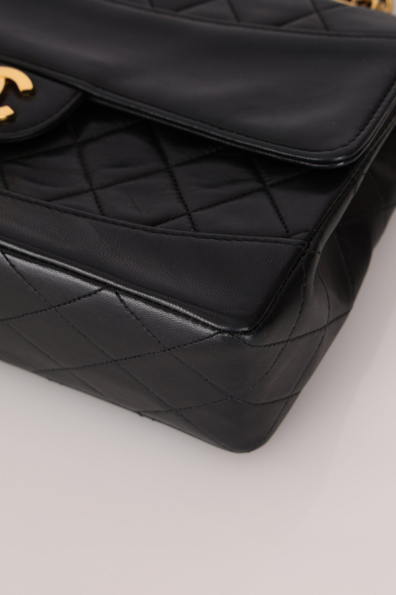 Chanel 1991 Lambskin Turnlock Single Flap 24k GP - FashioNica