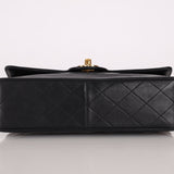 Chanel 1991 Lambskin Turnlock Single Flap 24k GP - FashioNica