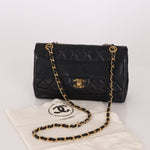 Chanel 1991 Lambskin Turnlock Single Flap 24k GP - FashioNica