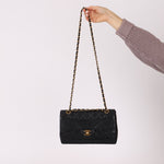 Chanel 1991 Lambskin Turnlock Single Flap 24k GP - FashioNica