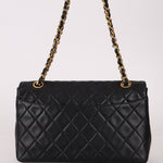 Chanel 1991 Lambskin Turnlock Single Flap 24k GP - FashioNica