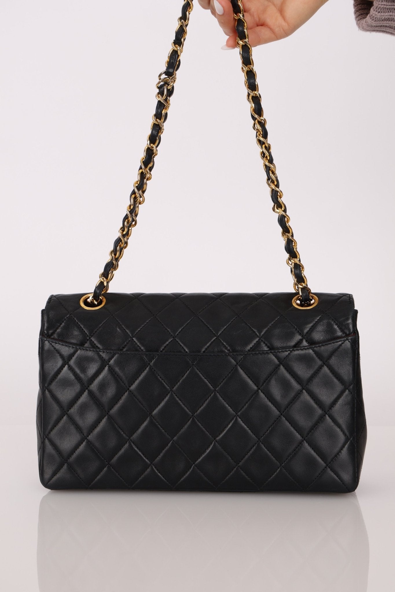 Chanel 1991 Lambskin Turnlock Single Flap 24k GP - FashioNica