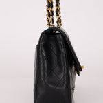 Chanel 1991 Lambskin Turnlock Single Flap 24k GP - FashioNica