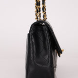 Chanel 1991 Lambskin Turnlock Single Flap 24k GP - FashioNica