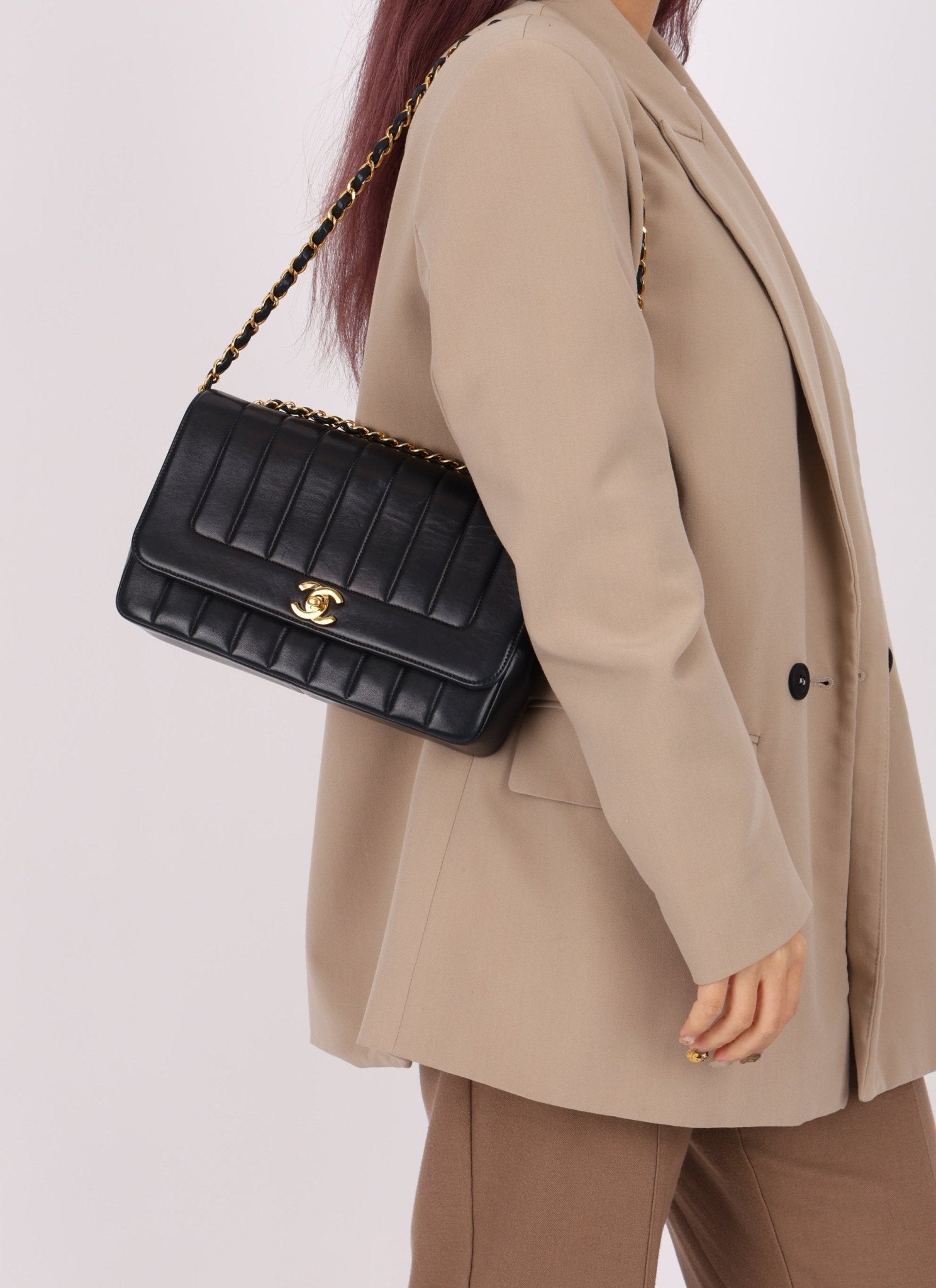 Chanel 1991 Lambskin Vertical Small Flap - FashioNica