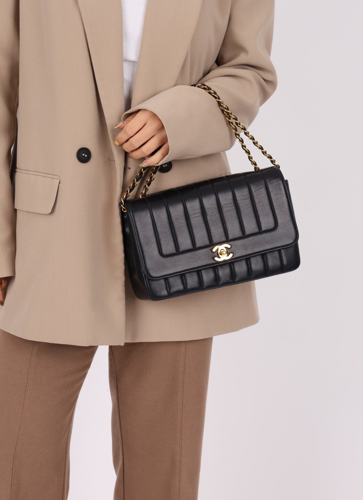 Chanel 1991 Lambskin Vertical Small Flap - FashioNica