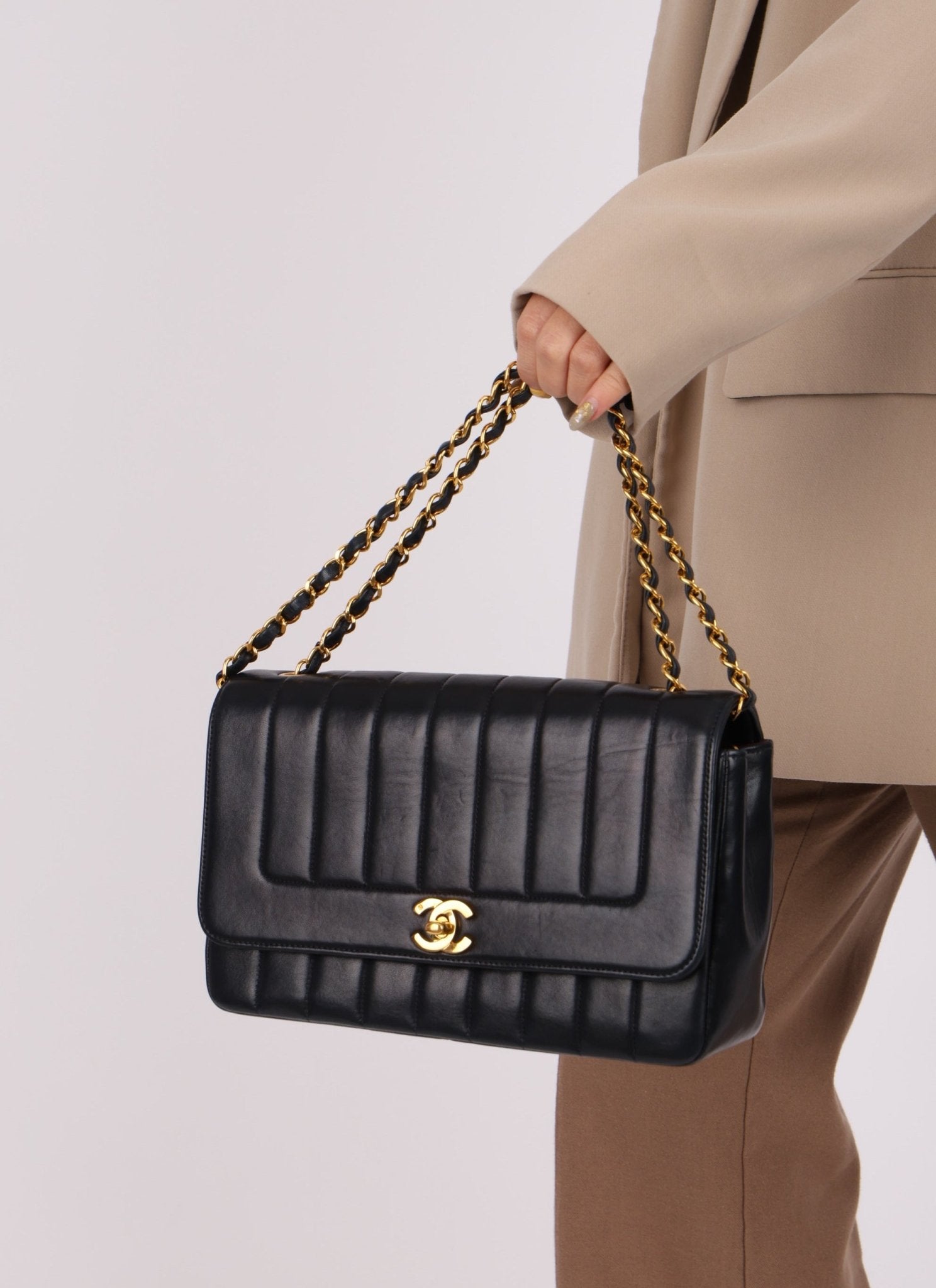 Chanel 1991 Lambskin Vertical Small Flap - FashioNica