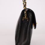 Chanel 1991 Lambskin XL Logo Coco Mark Chain Shoulder Bag 24K GP - FashioNica