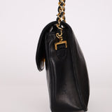 Chanel 1991 Lambskin XL Logo Coco Mark Chain Shoulder Bag 24K GP - FashioNica