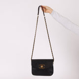 Chanel 1991 Lambskin XL Logo Coco Mark Chain Shoulder Bag 24K GP - FashioNica