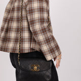 Chanel 1991 Lambskin XL Logo Coco Mark Chain Shoulder Bag 24K GP - FashioNica