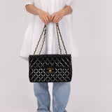 Chanel 1991 Patent XL CC Jumbo Single Flap - FashioNica