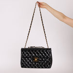 Chanel 1991 Patent XL CC Jumbo Single Flap - FashioNica