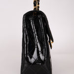 Chanel 1991 Patent XL CC Jumbo Single Flap - FashioNica