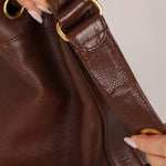 Chanel 1991 Vintage Chocolate Caviar Triple CC Bucket Bag w/ Pouch - FashioNica