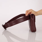 Chanel 1993 Bordeaux Caviar Envelope Turnlock Waist Bag 24K GP - FashioNica