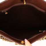 Chanel 1993 Caviar Chocolate Brown XL Turnlock Logo Tote Bag 24K GP - FashioNica