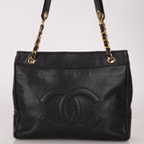 Chanel 1993 Caviar Double Sided Turnlock Tote 24k GP - FashioNica