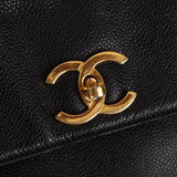 Chanel 1993 Caviar Double Sided Turnlock Tote 24k GP - FashioNica