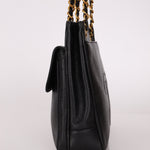 Chanel 1993 Caviar Double Sided Turnlock Tote 24k GP - FashioNica