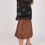 Chanel 1993 Caviar Double Sided Turnlock Tote 24k GP - FashioNica